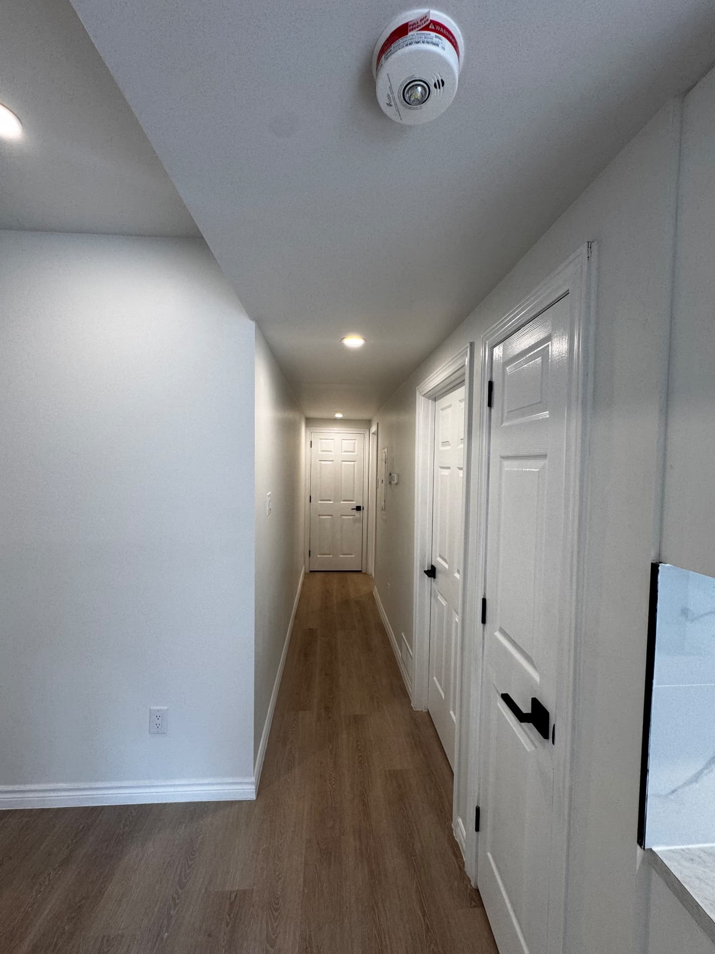Completed NOOR basement hallway